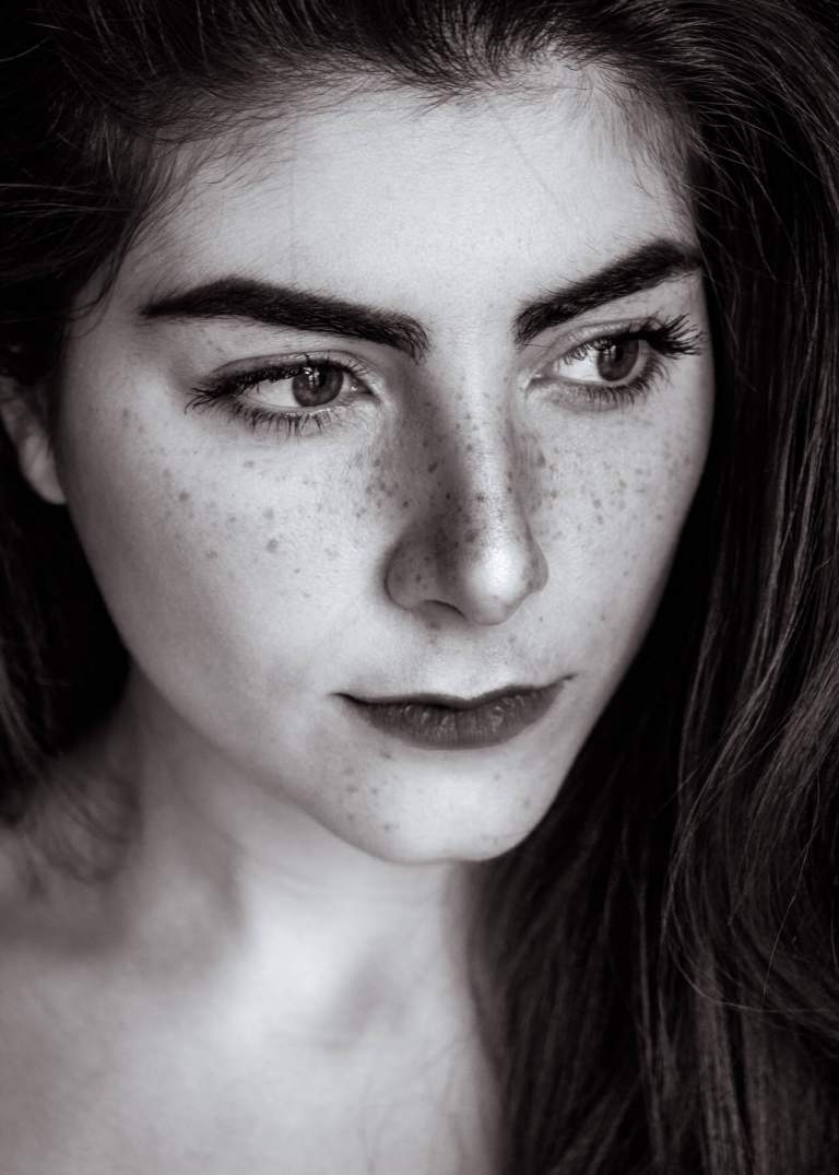 Portrait Photography. Portraiture of a woman with freckles