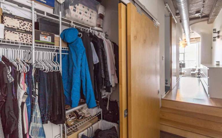 Real Estate Photography. Condo photos of a loft closet