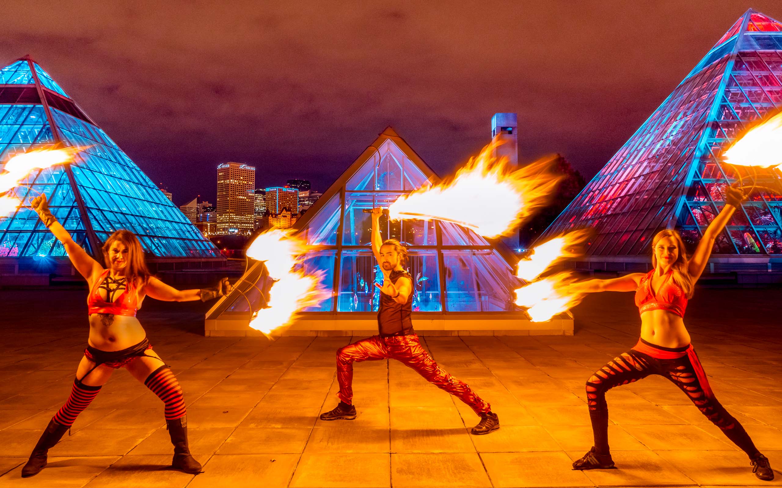 Event Photography, Transflowmation fire performers in Edmonton
