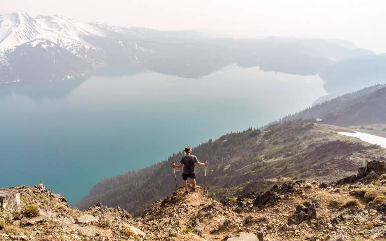 Adventure Photos. Featured LIFELIGHTLENS image of a man hiking Panorama Ridge